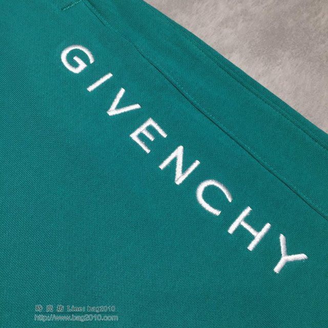 Givenchy五分褲 19春夏新款 紀梵希綠色男士休閒短褲  tzy1818